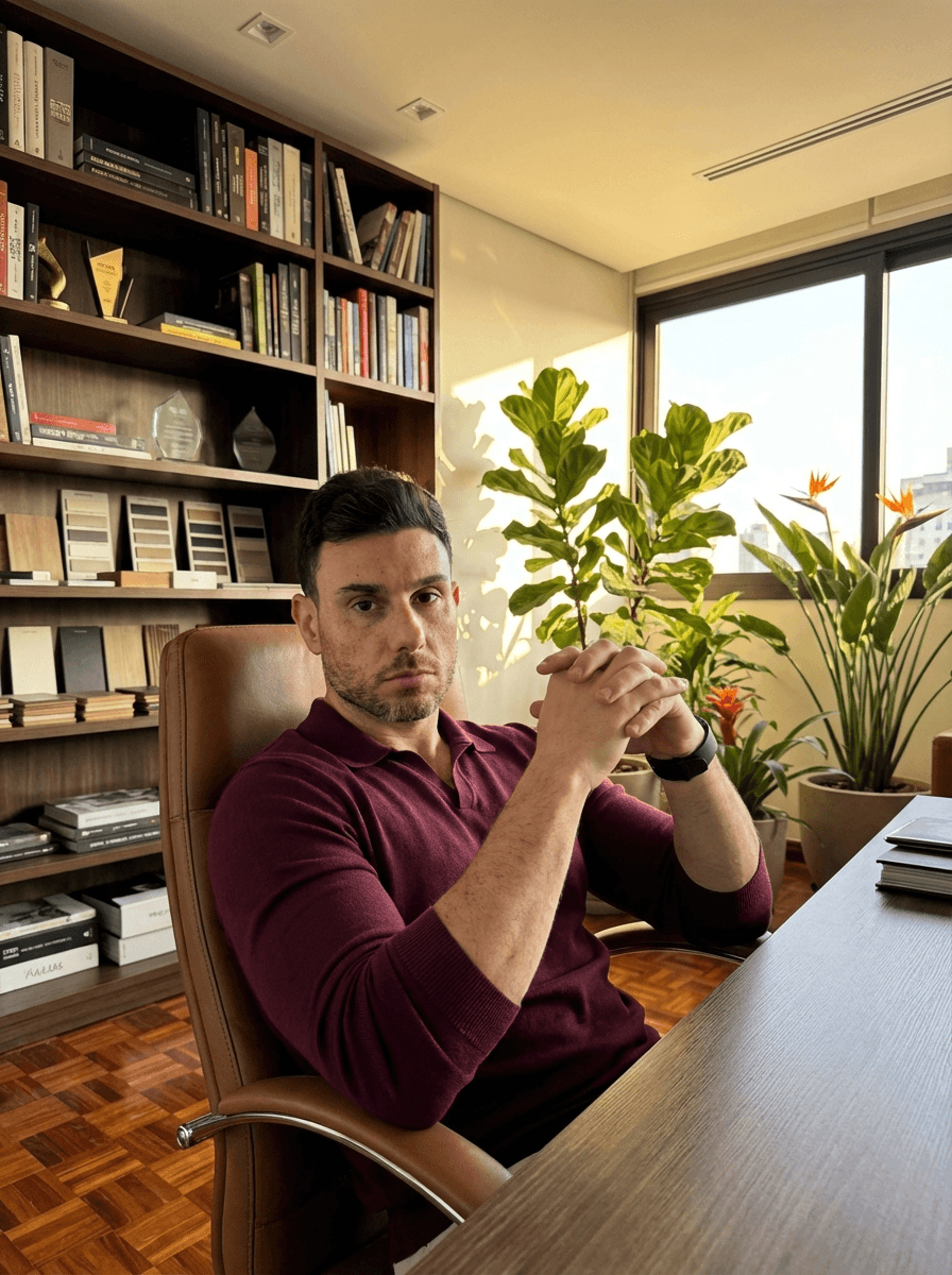 William Kamar at his desk
